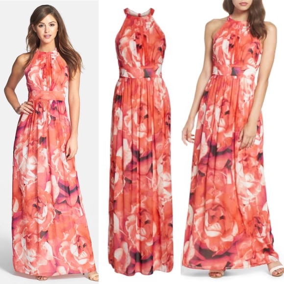 Eliza J Dresses & Skirts - ELIZA J Print Chiffon Fit & Flare Maxi Dress